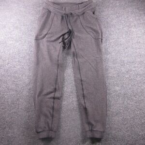 Lululemon Pants‎ Womens 6 Gray Herringbone Jogger Sweatpants Lounge Cozy Soft